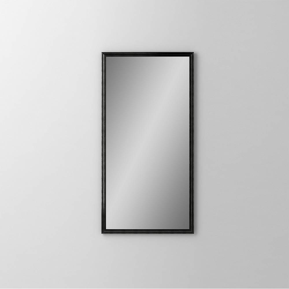 Robern Main Line Mirror, 16'' x 30'' x 1-5/8'', Rosemont Frame, Brushed Black