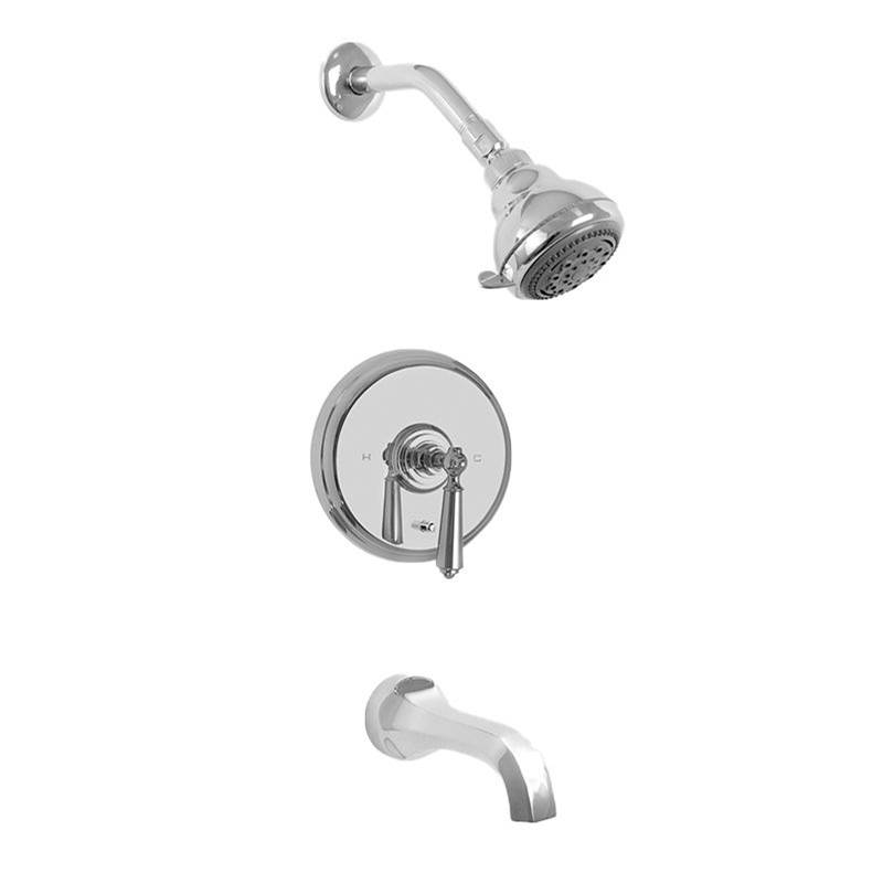 Sigma Pressure Balanced Tub & Shower Set Trim (Includes Haf And Wall Spout) Aria Polished Brass Pvd .40