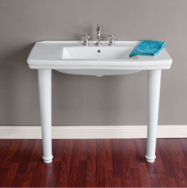 Strom Living Lavatory Sinks Large Modern Style Console Sink With Legs