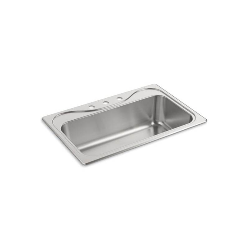 Sterling Plumbing Southhaven® Top-Mount Single-Bowl Kitchen Sink, 33'' x 22'' x 9-1/4''