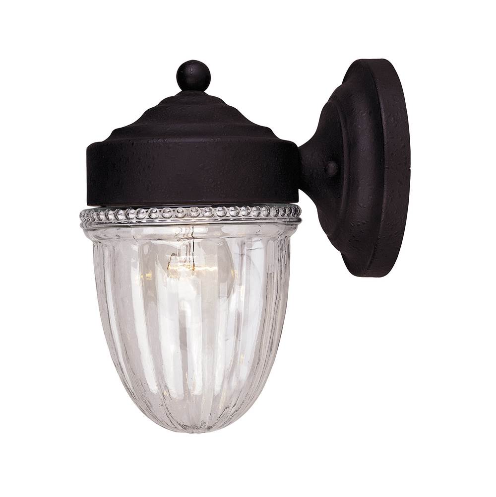 Savoy House 1-Light Outdoor Wall Lantern in Textured Black