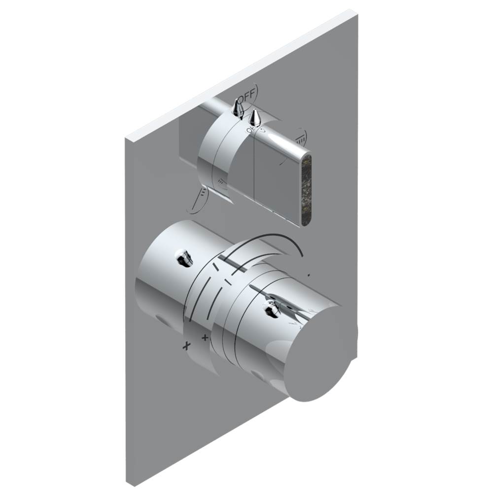 THG Trim for THG thermostat with 2-way diverter, rough part supplied with fixing box ref. 5 500AE/US