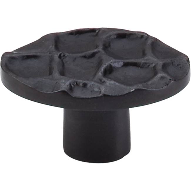 Top Knobs Cobblestone Oval Knob 2 Inch Coal Black