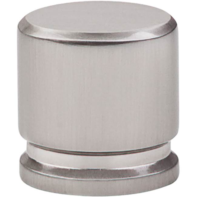 Top Knobs Oval Knob 1 1/8 Inch Brushed Satin Nickel