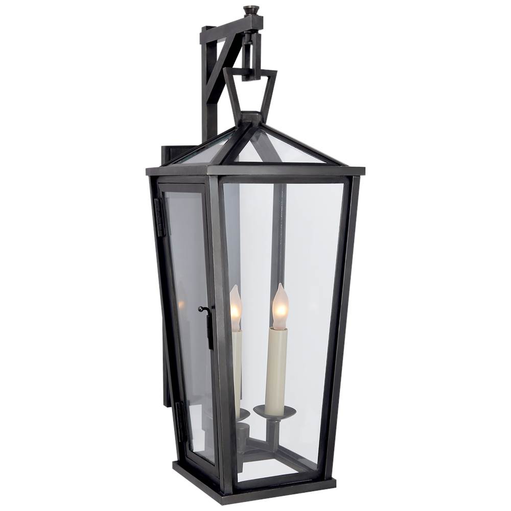Visual Comfort Signature Collection Darlana Small Tall Bracketed Wall Lantern in Bronze
