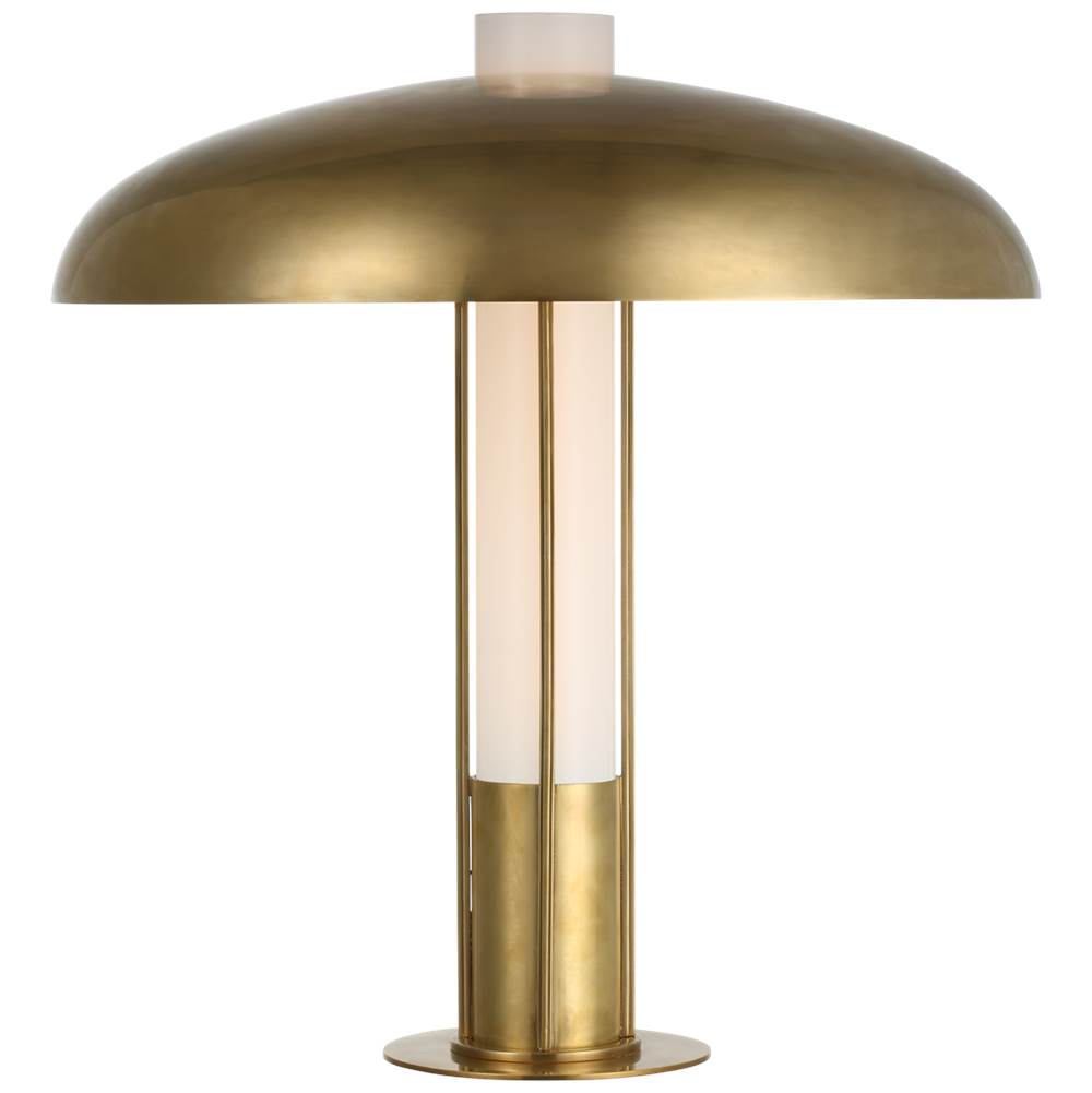 Visual Comfort Signature Collection Troye Medium Table Lamp in Antique-Burnished Brass with Antique-Burnished Brass Shade