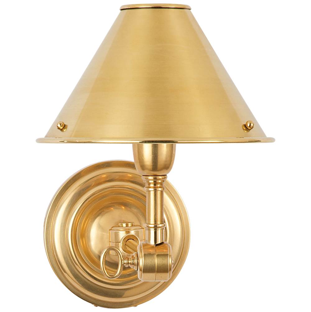 Visual Comfort Signature Collection Anette Single Sconce in Natural Brass