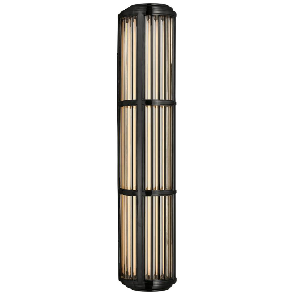 Visual Comfort Signature Collection Perren Large Wall Sconce in Bronze and Glass Rods