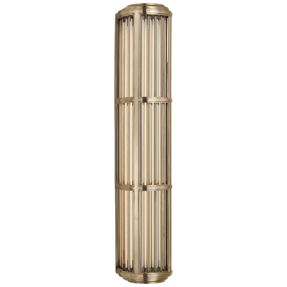 Visual Comfort Signature Collection Perren Large Wall Sconce in Natural Brass and Glass Rods