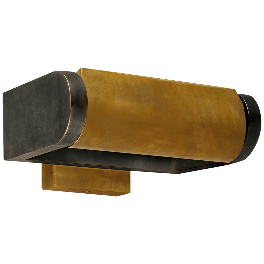Visual Comfort Signature Collection David 7'' Art Light in Bronze with Hand-Rubbed Antique Brass Shade