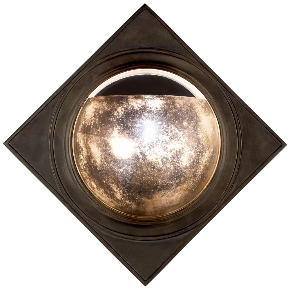 Visual Comfort Signature Collection Venice Sconce in Bronze with Antique Mirror