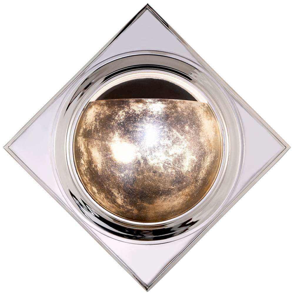 Visual Comfort Signature Collection Venice Sconce in Polished Nickel with Antique Mirror