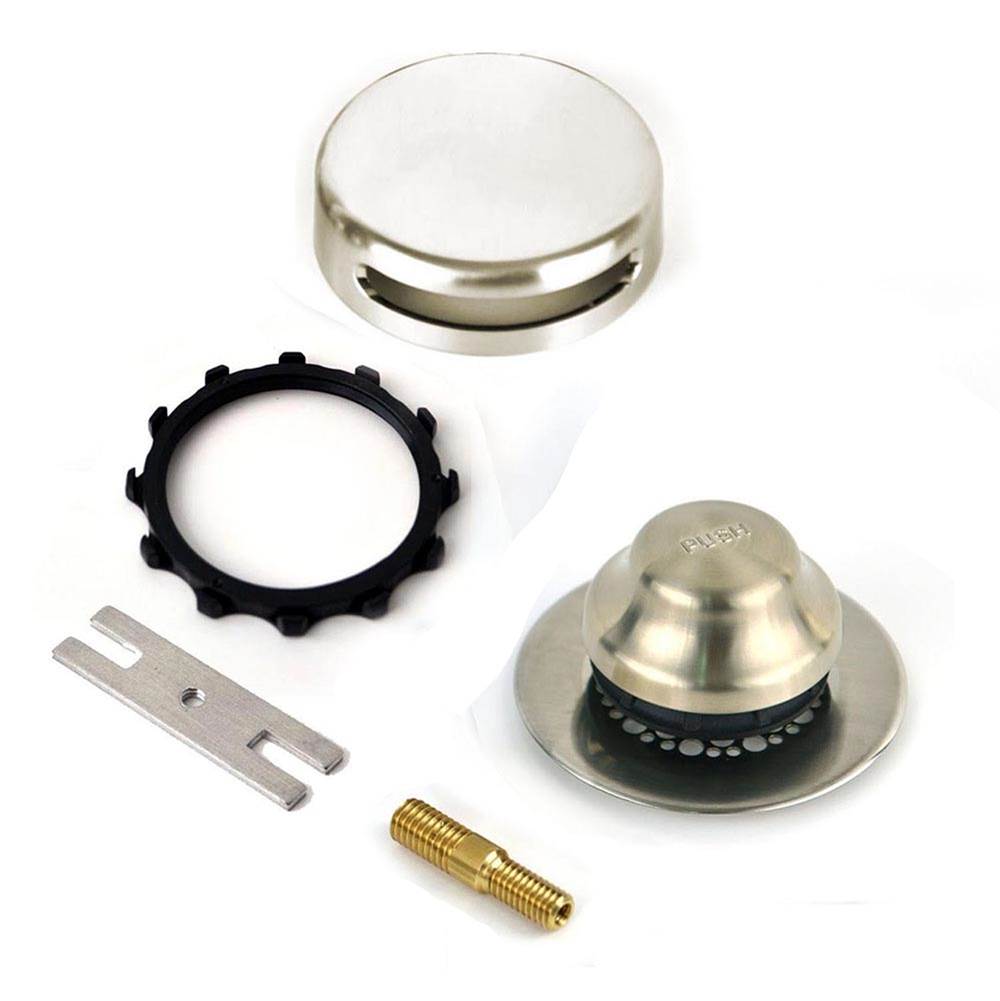 Watco Manufacturing Universal Nufit Innovator Fa Trim Kit - Silicone Brushed Nickel Grid Strainer 3/8-5/16 Adapter Pin Brass