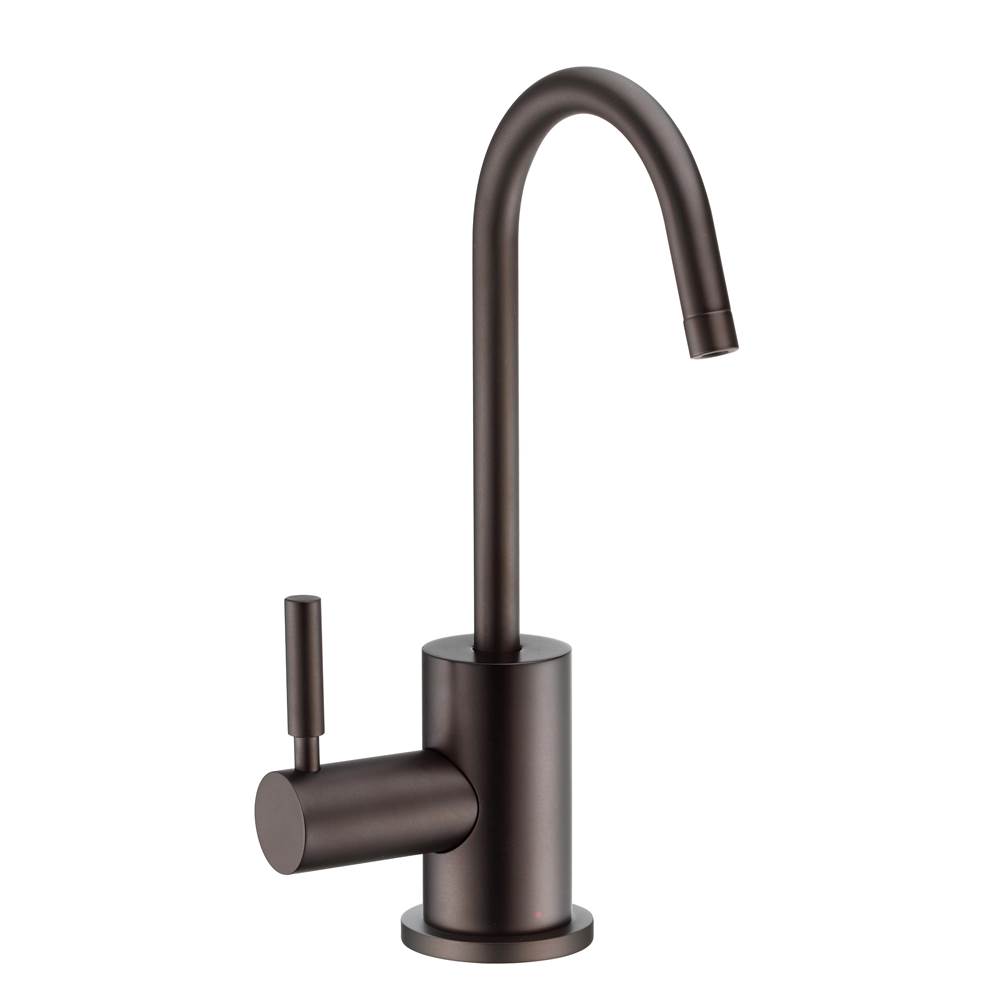 Whitehaus Collection Point of Use Instant Hot Water Drinking Faucet with Gooseneck Swivel Spout